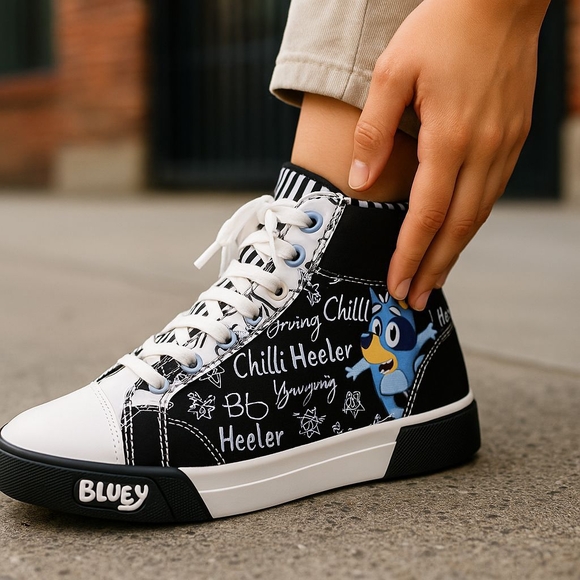 BLUCY High-Top Sneakers with Cartoon Design NEW - Picture 2 of 8